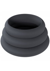 LEVELZ - Wide O Silicone Cock Ring Set of 3 (30mm, 35mm, 42mm) - Black